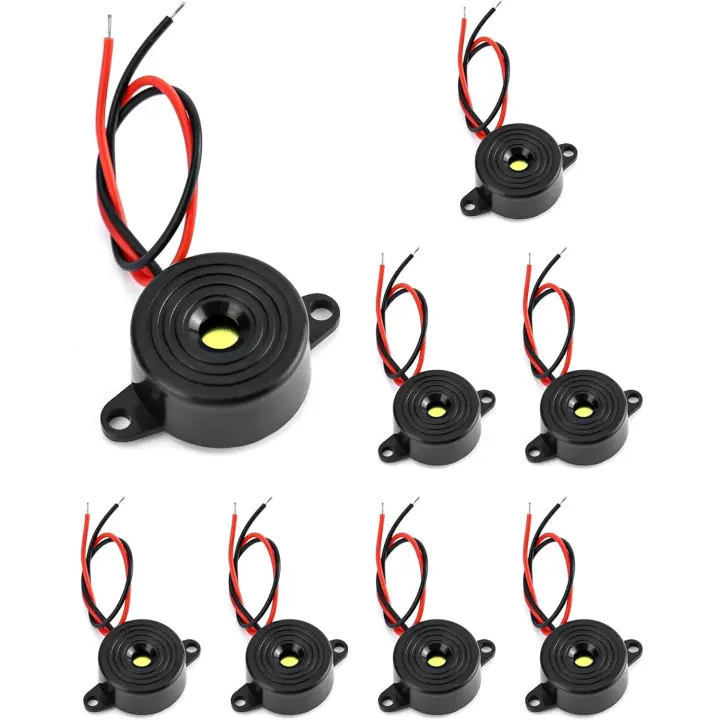 8 Unids Zumbador Electrónico, 3-24V Zumbador Piezoeléctrico 87dB Para Circuitos Físicos Sonido Continuo Zumbador Electrónico de Alarma - 1