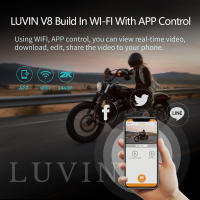 Cámara De Motocicleta Dash Cam DVR 1440P Grabadora De Video WiFi App Impermeable 2K Grabación Visión Nocturna Para Motocicleta Luvin V8 - details 4