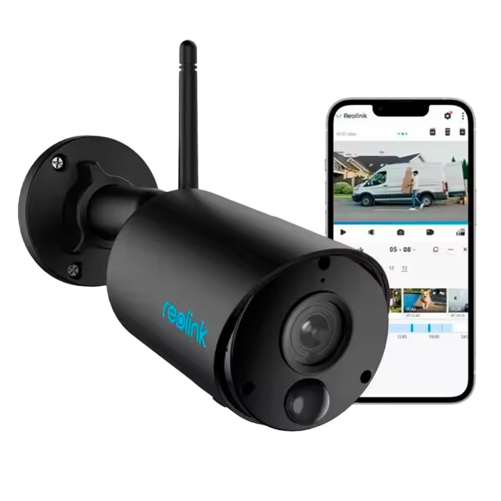 Cámara de vigilancia REOLINK Argus Series B320 Negro 3MP 2.4GHz con batería/alimentación solar - 1