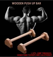 Soporte De Empuje En Madera Para Ejercicios Antideslizante Paralletas Manijas De Entrenamiento De Fuerza En Casa Equipo De Fitness Calisthenics - details 10