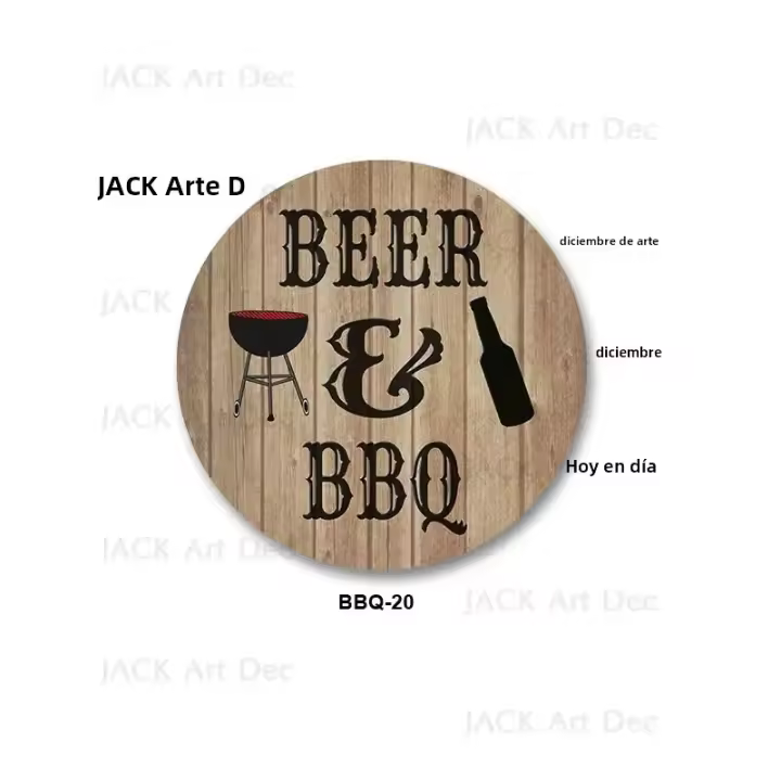 BBQ Zone Signo De Metal Vintage Para Jardín Fiesta Al Aire Libre Decoración Reglas Del Barbacoa Slogan Retro Placa De Barbecue Dad - 1