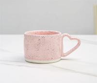 Taza De Café De Cerámica De 300ml Estilo Ins Forma De Corazón Con Mango Para Desayuno Leche Y Avena Regalo De San Valentín Universal Tamaño 9.3x7cm - details 6