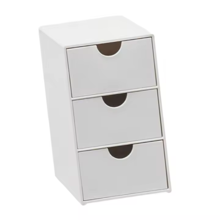 Organizador De Registro Con 3 Cajones Multifunctional Antipolvo Pileable Para Suministros De Registro Baño Y Hogar - 1