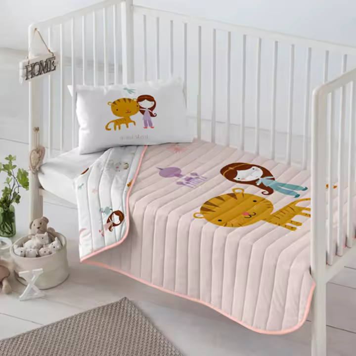 HACIENDO EL INDIO - Colcha Bouti Reversible Cuna/Maxicuna - Algodón- Extra Suave - Fabricado en España - MIL UNA NOCHE - 1
