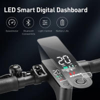 iScooter i9 Patinete eléctrico con neumático de panal de 8.5 pulgadas, motor de 350W, batería de 7.5Ah, velocidad máxima de 30km/h, frenos de disco delanteros y traseros, diseño plegable, control de la aplicación, Impermeable - Negro - details 3