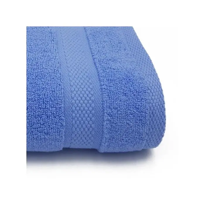 Toalla de baño, Celeste,100% rizo de algodón, 550gr, suave, absorbente, tocador, lavabo, ducha, sábana. Premium - 1