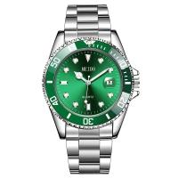 Reloj De Hombre De Lujo En Acero Inoxidable Plata Resistente Al Agua Con Bisel Rotativo Luminoso Y Marcas Arábigas Estilo Casual - details 3