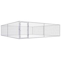 vidaXL Perrera de Exterior de Acero Galvanizado Casa Animales Mascotas Dimensiones 2 x 2 x 1 m, 4 x 4 x 1 m - details 1
