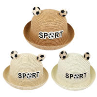 Sombrero de Paja Veraniego para Niños y Niñas con Diseño de Fútbol - Ideal para Playa y Actividades al Aire Libre - details 4
