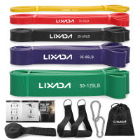 Lixada Set De 5 Bandas De Resistencia Para Ejercicio De Poder Y Estiramiento Con Bolsa De Transporte Adecuado Para Entrenamiento De Muslos Brazos Cintura Y Abdomen - details 9