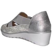 Sandalias de Mujer Flexpies 128 color gris Cuña 4cm  - Comodidad y estilo - Marca Flexpies en piel con plantillas - details 1