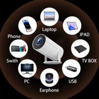 Proyector Portátil 4K HD 1080P Dual Wifi6 Con Sistema Android Para Cine Hogar Exteriores Oficina Proyector LED De Alta Resolución - details 5