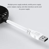 Ventilador Portátil Recargable USB Silencioso Con Batería De Almacenamiento Para Verano Viajes Exteriores Corriente 5V Plástico - details 4