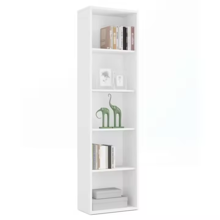 Miroytengo Estantería Librería Estrecha Scaled Color Blanco 197x52x33 cm - 1