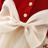 Vestido De Princesa Para Niña Con Encaje Estilo Británico Vestido De Cumpleaños Para Bebé De Otoño E Invierno Corte A-line Largo Hasta La Rodilla - details 4