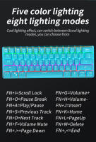 Teclado Mecánico De Juego USB MUCAI MK61 61 Teclas Switch Rojo Cableado Con Cable Desmontable RGB Retroiluminado Intercambiable Caliente - details 7