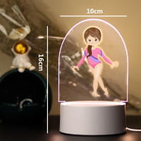 Lámpara De Ilusión 3D Para Habitación De Niñas Deportivas Decoración De Dormitorio Regalo De Cumpleaños Luz Nocturna Infantil - details 2