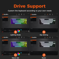 Teclado Mecánico Con Cable DAREU EK861S RGB 61 Teclas Switches Rojos Keycaps ABS N-key Rollover Y Pies Magnéticos - details 8