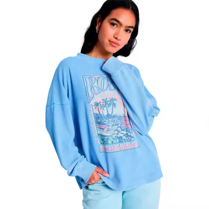 Ropa mujer Sudaderas Roxy Sudadera Eastside Midweight Azul - 1