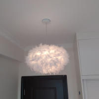 Lámpara Colgante De Pluma LED Moderna Para Sala De Estar Dormitorio Restaurante Iluminación Interior Pendente Colgante - details 0