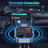 LENCENT FM Transmisor Bluetooth 5.0 Inalámbrico Con Kit De Manos Libres Para Coche Reproductor MP3 USB Tipo-C PD 20W+ QC3.0 Rapido Modulador FM - details 1