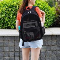 Mochila De Malla Transpirable Para Mujer Bolsa De Almacenamiento Casual Portátil De Viaje Al Aire Libre Con Hueco - details 1