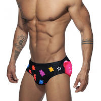 Bragas De Natación Para Hombre Briefs Estilizados Deporte Acuático Pantalones De Playa Traje De Baño Estampado Adecuado Para Surf - details 3