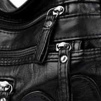 Bolso De Hombro Para Mujer 2023 Nueva Moda En Cuero PU Color Sólido Gran Capacidad Bolso Cruzado Multi-Nivel Estilo Clásico - details 26