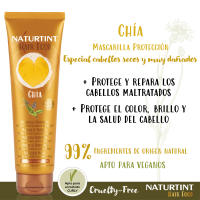 Naturtint Hair Food Chia+ Extra Mascarilla 30ml, Mascarilla Ultraconcentrada Protección, Protege y Repara los Cabellos Maltratados, Cabellos Muy Dañados, 99% Ingredientes Naturales, No Engrasa, Apto Método Curly, 150ml - details 2
