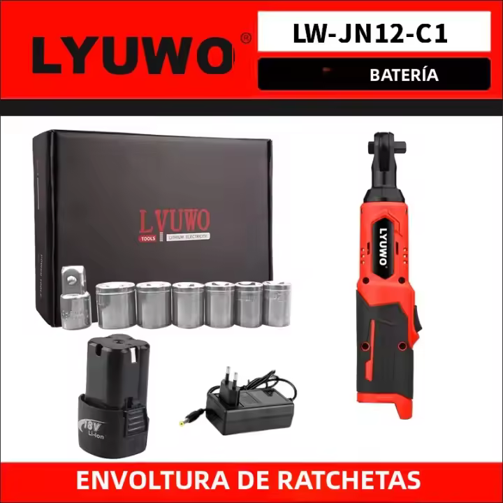 Kit De Destornillador De Ángulo Recargable LYUWO 90 Grados Herramienta De Reparación De Coche Y Escenario Herramienta Para Quitar Tornillos Y Tuercas - 1