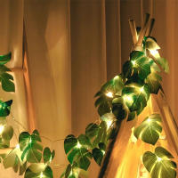 Luces De Hoja De Monstera LED 1.5/3/6M Iluminación Decorativa Para Jardín Y Pared Pilas Incluidas Estilo Tropical Rattan - details 9