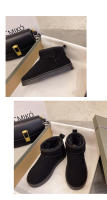 Botas De Nieve Para Mujer Suela Antideslizante Invierno Punta Redonda Cierre SLIP-ON Material De Suela Goma Talla Verdadera - details 4