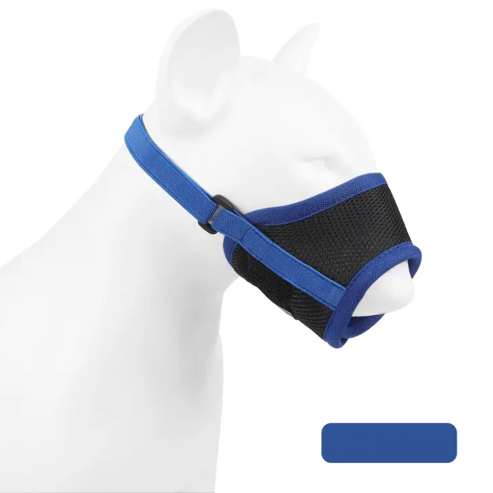 Mordaza Para Perros Ajustable Y Transpirable Anti-Ladridos Para Puppies Y Grandes Razas Mordaza De Red Suave Con Correas Suministros Para Mascotas - 1