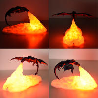 Lámpara De Noche Dragón Fuego 3D Recargable LED Para Camping Decoración De Hogar Para Niños Y Adultos Regalos Luz De Mesa Para Dormitorio - details 2