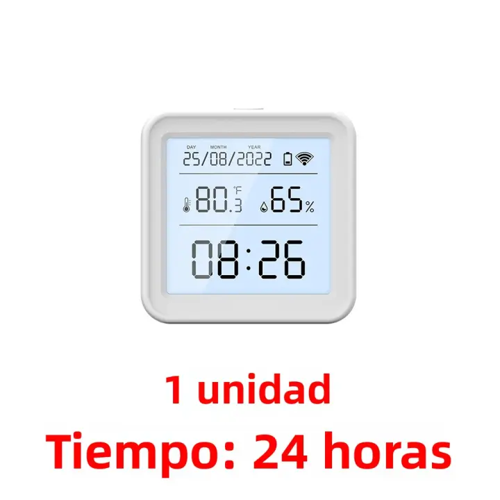 Sensor De Temperatura Y Humedad WiFi Tuya Con Iluminación Inteligente Compatible Con Alexa Y Google Assistant Para El Hogar - 1