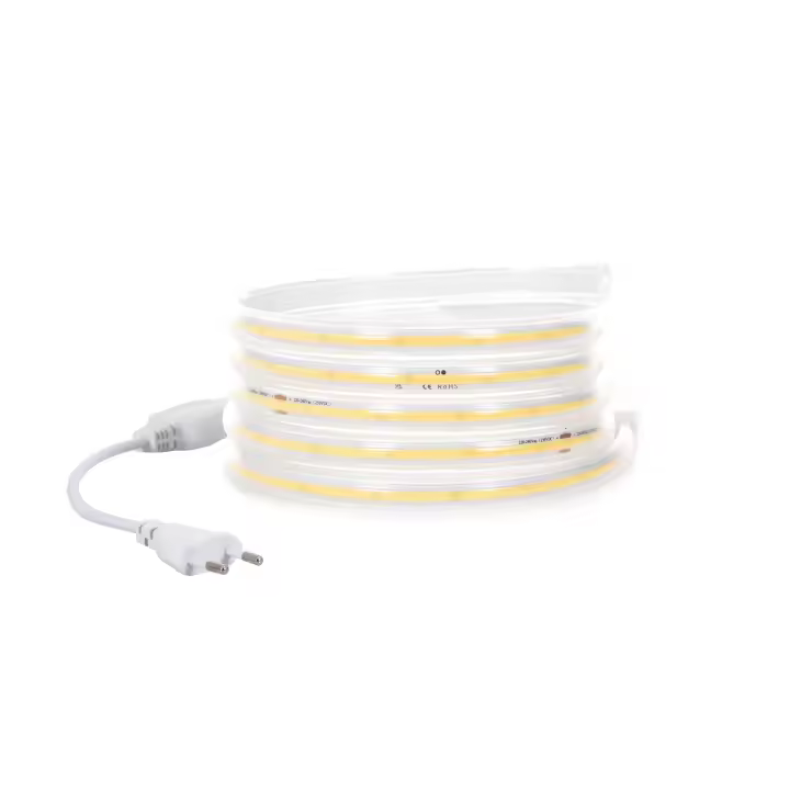 Tira LED Regulable 220V COB 320 LED/m Blanco Neutro 8W/m 720lm/m Ancho 12mm Corte 50cm IP65 CRI90 a Medida - 1