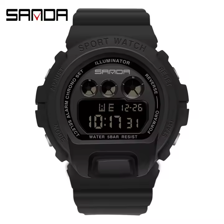 Reloj Deportivo Militar SANDA G Style Para Hombre Y Mujer Pantalla Digital LED Reloj Luminoso Resistente Al Agua Con Luz Trasera Y Alarmas - 1