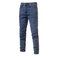 Pantalones rectos microelásticos informales de moda lavados de mezclilla personalizados para hombres nuevos de primavera y otoño - details 1