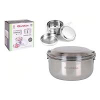 Fiambrera con 2 Platos Acero inoxidable Porta alimentos, Cocinar o Calentar Comida al fuego Para Camping trabajo Pesca Viaje - Maxia Martket - details 3