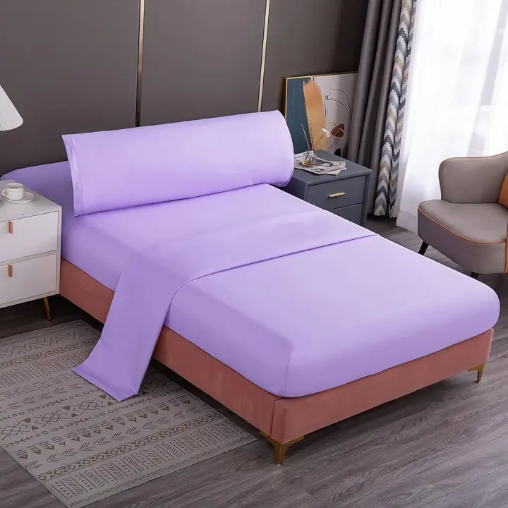 Juego de Sábanas 3 Piezas: Sábana Encimera, Sábana Ajustable y Funda de Almohada sin Bolas - 1