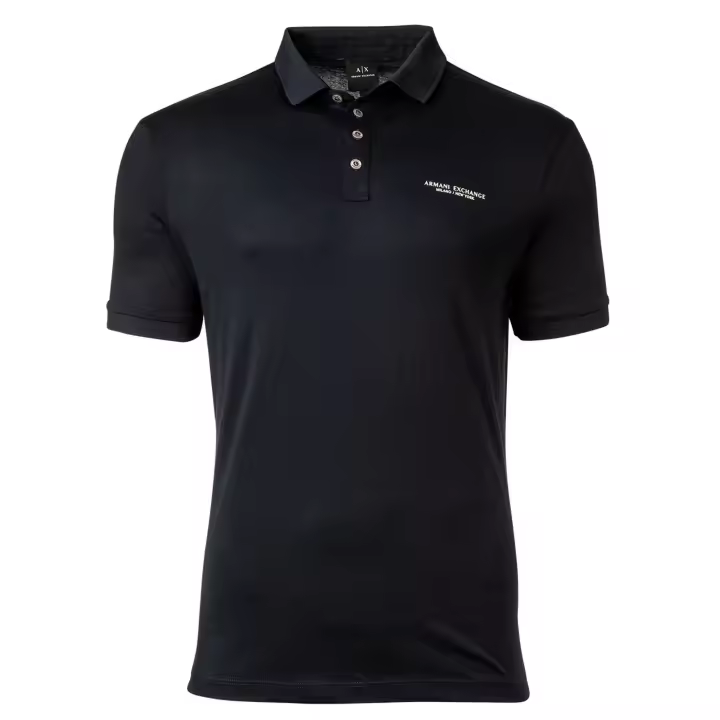 A|X ARMANI EXCHANGE Camisa de Polo para Hombre - Letra, Ajuste fino, Algodón Stretch - 1