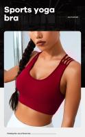 New Women's Seamless Yoga Tank Top with Eight Straps Cross Solid Color High Elastic Sports Bra and Bra Free Fitness Tank Top - details 0