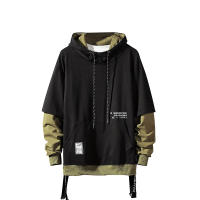 Sudadera De Moda Casual Para Hombre Con Capucha Patchwork Y Block Color Estilo Hip Hop Suéter De Calle Completo De Poliéster Para Todas Las Estaciones - details 11