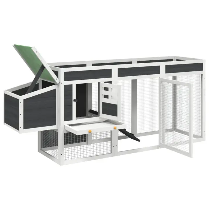 vidaXL Gallinero Jaula de Gallinas Caja Nido Jardín Color Gris,  Marrón,  Moca y mas - 1
