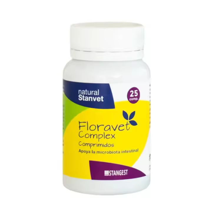 Floravet Complex 25 comprimidos suplemento gastrointestinal para perros y gatos Stangest - 1