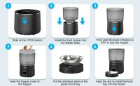Comedero Gato Automatico+2.2 Fuente para Gatos - 5G/2.4G WiFi Dispensador Comida Gatos - Comedero Automatico Gato Conectar App - Alimentación a Distancia - 1-10 Comidas al Día - 10s Voz - Doble Alimentación - 4L - details 16