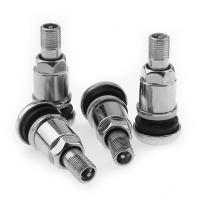 4Pcs Valvulas De Rueda Para Coche Y Motocicleta En Acero Inoxidable Con Cubiertas Antipolvo Para Neumáticos - details 3