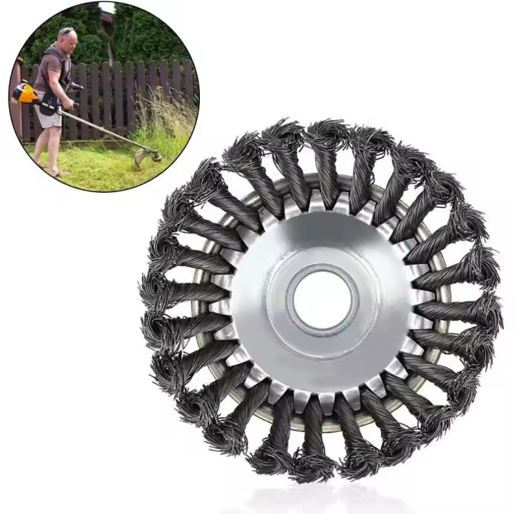 Desbrozadora redonda, cepillo para malezas, cono resistente para matar malezas, 8" - 1