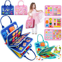 Juguetes Montessori Tablero Ocupado Para Bebés Actividades Educativas De Habilidades De Vida Sensoriales Con Libros Ocupados Para El Desarrollo Motor Fine - details 0