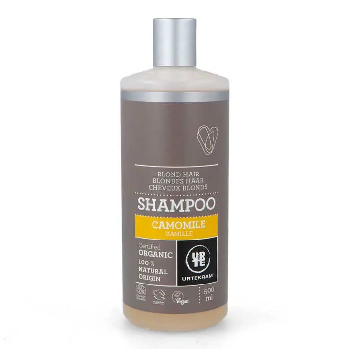 Champú Manzanilla 500Ml. Urtekram - Cabellos Claros - Brillo Maravilloso - Flores de Manzanilla - Aloe Vera - Glicerina - 1
